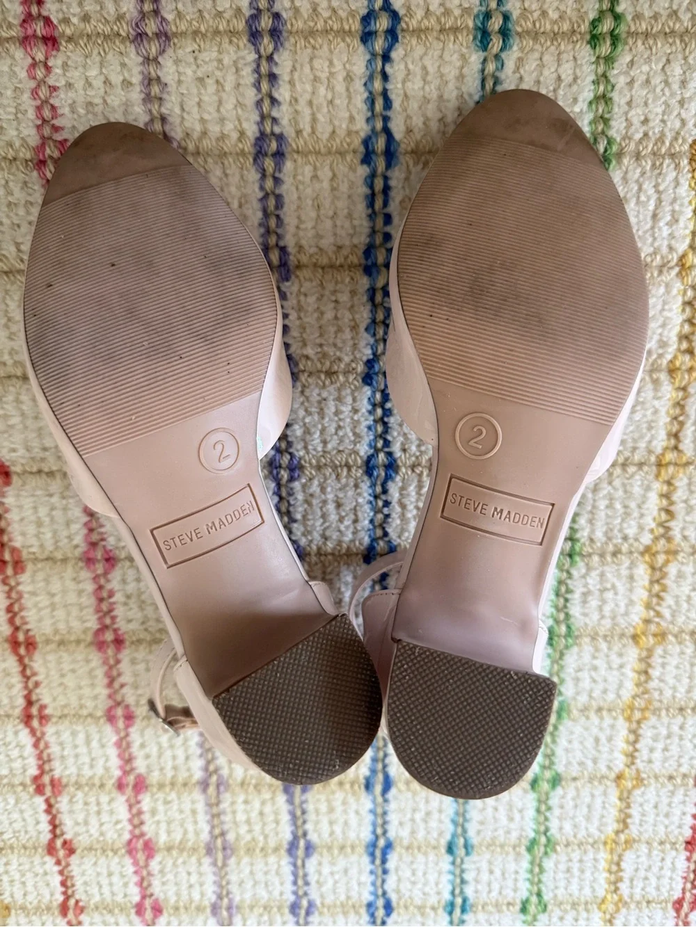 Steve Madden Kids Blush Patent Ankle-Strap Flats